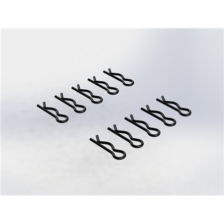 Body Clip Large Black (10)