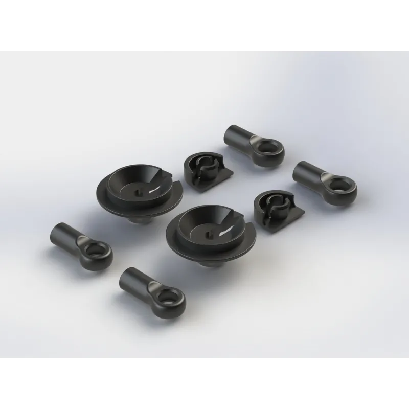 Shock Rod End Set Nero (2) Shock Rod End Set Nero (2)