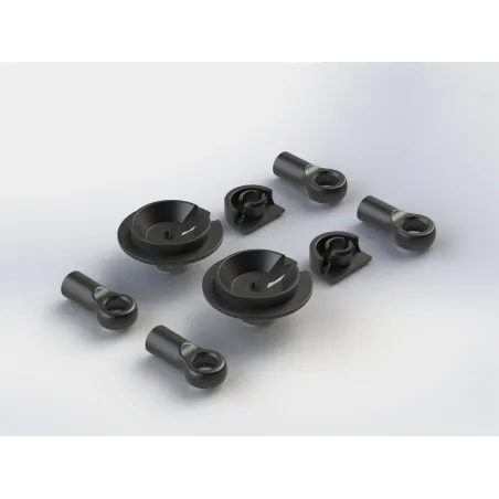 Shock Rod End Set Nero (2)