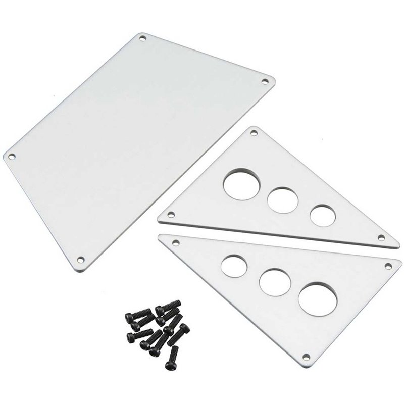 AXIAL Front Skid Plates Alum Silver