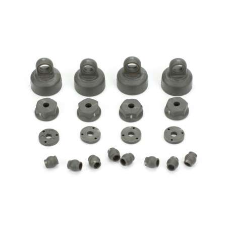 ECX Shock Cap, Piston, Pivot Ball Set: 1:10 2wd All ECX1037