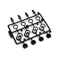 ECX Shock End, Spr Cup, Spr Clip Set: 1:10 2wd All ECX1038