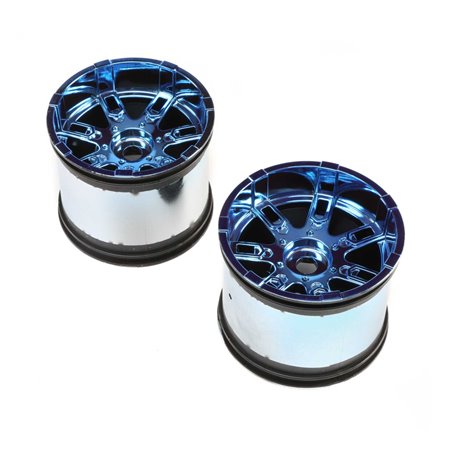 Losi Wheel, 17mm, Blue Chrome (2): LST 3XL-E LOS44001