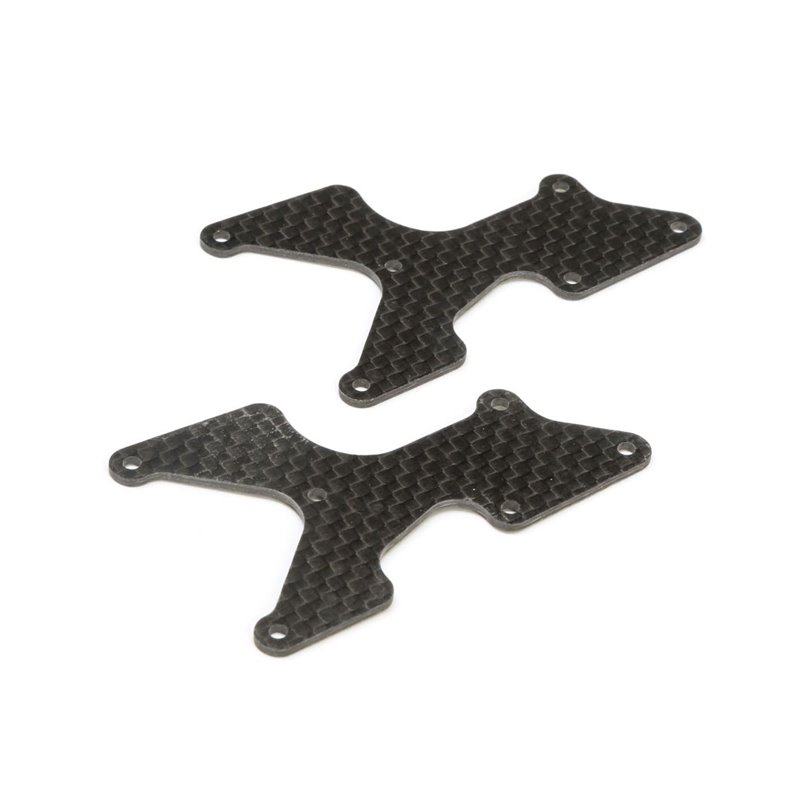 Team Losi Racing Rear Arm Inserts, Carbon: 8X