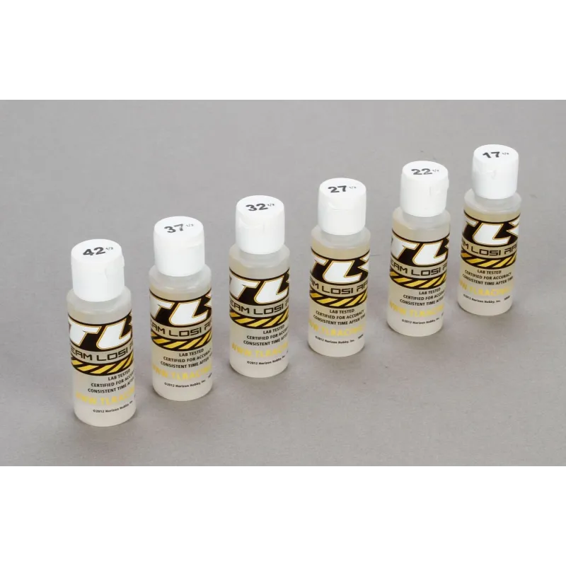TLR Shock Oil 6Pk, 17.5,22.5,27.5,32.5,37.5, 42.5 2oz TLR74019