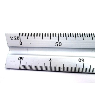 Aluminium Scale Ruler Triangular Engineer Architect Technical Drawing TZ MS150
