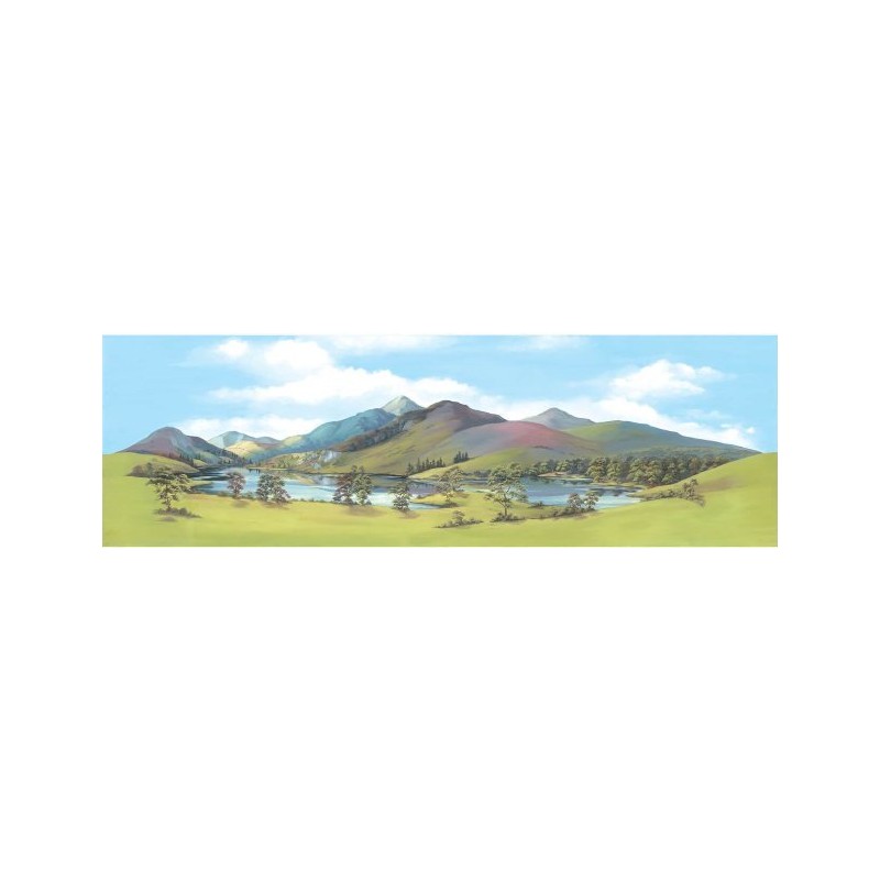 Peco Medium background Mountain Lake 178mm x 559mm (7in x 22in)