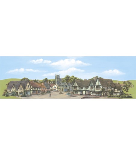 Peco Medium background Town, Provincial 178mm x 559mm (7in x 22in)