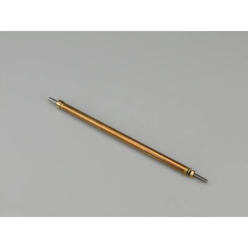 Prop Shaft 6.5in M4/4mm Stainless Shaft, 8mm dia Brass Tube