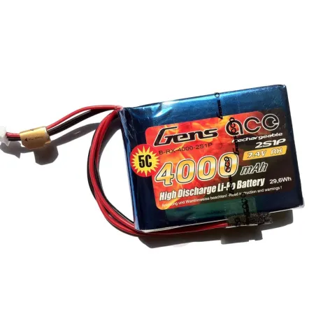 Li-Po 2S 7.4V 4000mAh Tx/Rx with EH