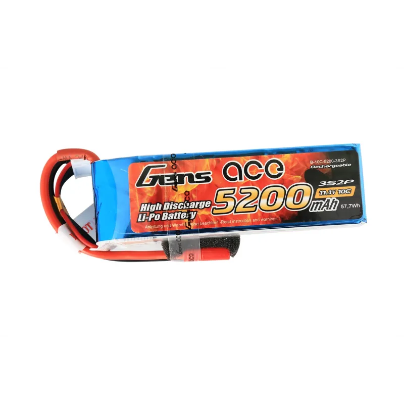 Li-Po 3S2P 11.1V 5200mAh 10C with 3.5mm