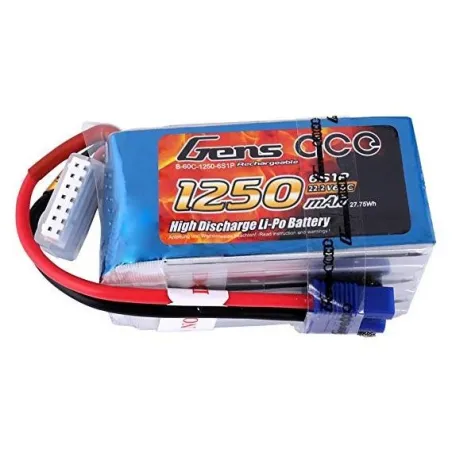 Li-Po 6S 22.2V 1250mAh 60C with EC3