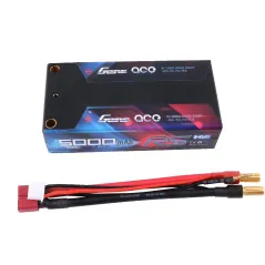 Li-Po HV Car Hard Case 2S2P 7.6V 5000mAh 100C with 5mm to T-