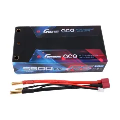 Li-Po HV Car Hard Case 2S2P 7.6V 5500mAh 100C with 4mm to T-