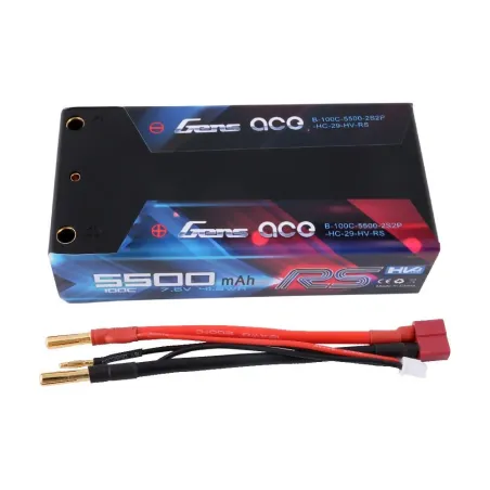 Li-Po HV Car Hard Case 2S2P 7.6V 5500mAh 100C with 4mm to T-