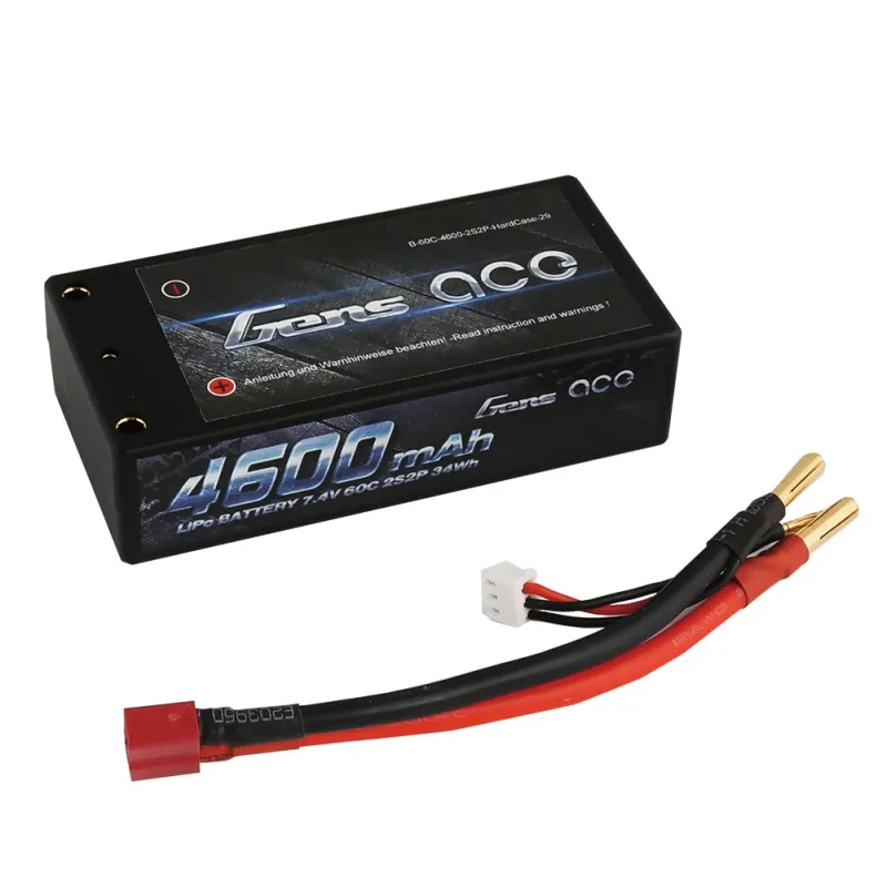Li-Po Car Hard Case 2S2P 7.4V 4600mAh 60C with 4mm to T-Type