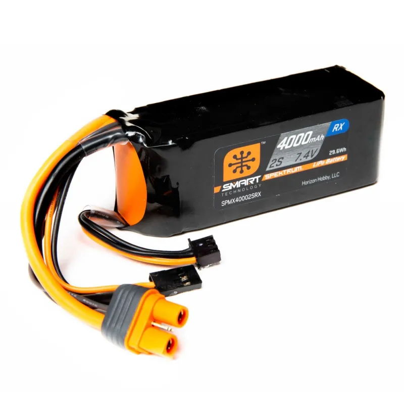 4000mAh 2S 7.4V Smart LiPo Receiver Battery IC3 4000mAh 2S 7.4V Smart LiPo Receiver Battery IC3