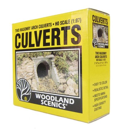 Woodland Scenics C1262 Culvert (Sewer/Drain) Portals - Concrete - Pack Of 2