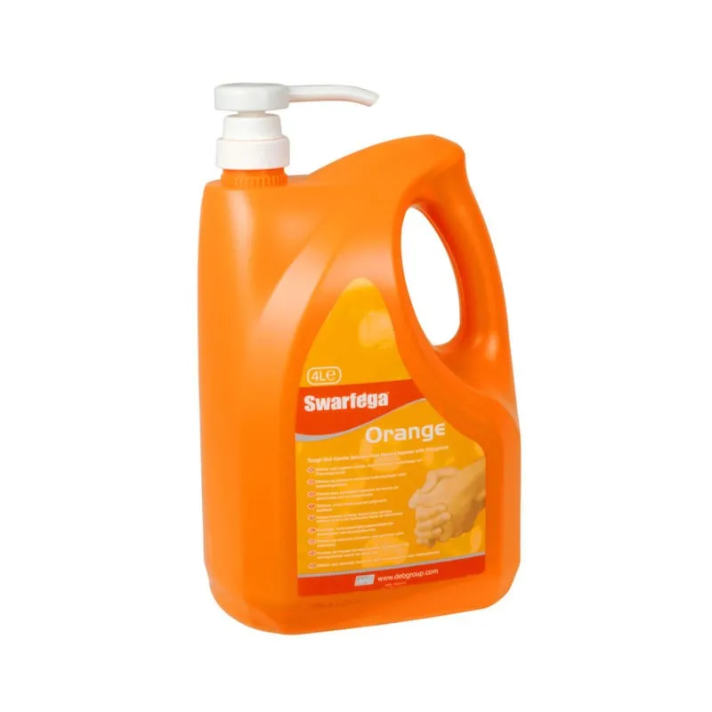 SWARFEGA ORANGE HAND CLEANER PUMP TOP BOTTLE 4 LITRE - SWASOR4LMP