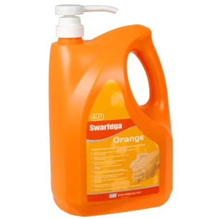 SWARFEGA ORANGE HAND CLEANER PUMP TOP BOTTLE 4 LITRE - SWASOR4LMP