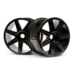 Hpi Racing 7 SPOKE BLACK CHROME TROPHY TRUGGY WHEEL 101156