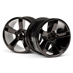 Hpi Racing  Bullet MT Wheels Black Chrome (Pr) 101309