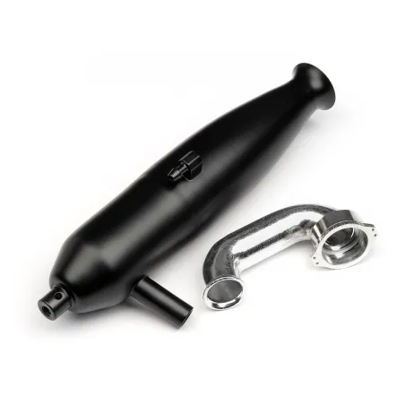 Hpi Racing BLACK EXHAUST PIPE &amp MANIFOLD .28 101396