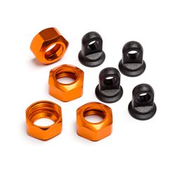 Hpi Racing  Shock Caps For 101090, 101091 and 101185 Trophy Series 4Pcs (Orange) 101752