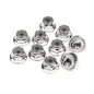 Hpi Racing SERRATED FLANGE LOCK NUT M4 (SILVER/10pcs) 103729