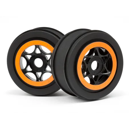 Hpi Racing AH-64 WHEEL BLACK/ORANGE (42x83mm/2pcs) 107855