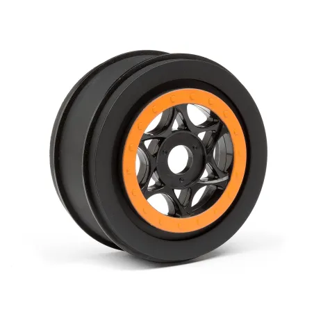 Hpi Racing AH-64 WHEEL BLACK/ORANGE (42x83mm/2pcs) 107855