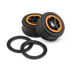 Hpi Racing AH-64 WHEEL BLACK/ORANGE (42x83mm/2pcs) 107855