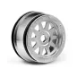 Hpi Racing TR-10 GLUE-LOCK WHEEL MATTE CHROME (120X60MM/2PCS) 108321