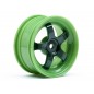 Hpi Racing  WORK MEISTER S1 WHEEL GREEN 26MM (0MM OS/2PCS) 113095