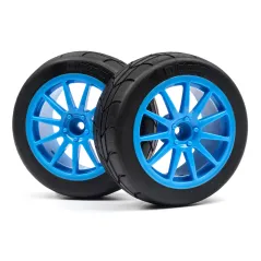 Hpi Racing MOUNTED GYMKHANA TIRE/SPEEDLINE CORSE TURINI WHEEL SET (CYAN/2PCS) 115155