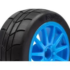 Hpi Racing MOUNTED GYMKHANA TIRE/SPEEDLINE CORSE TURINI WHEEL SET (CYAN/2PCS) 115155