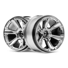 Hpi Racing 6-SHOT MT WHEEL (CHROME/2PCS) 115324