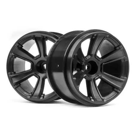 Hpi Racing 6-SHOT MT WHEEL (BLACK/2PCS) 115327