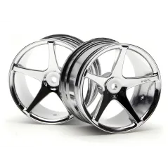 Hpi Racing SUPER STAR WHEEL 57X35MM (2.2IN) CHROME(SUPER NITRO) 3032