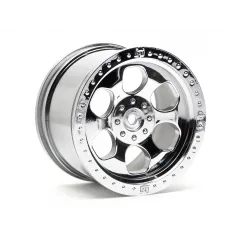 Hpi Racing 6 SPOKE WHEEL SHINY CHROME (83X56MM/2PCS) 3117