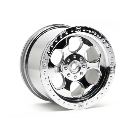 Hpi Racing 6 SPOKE WHEEL SHINY CHROME (83X56MM/2PCS) 3117