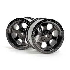 Hpi Racing 6 SPOKE WHEEL BLACK CHROME (83X56MM/2PCS) 3161