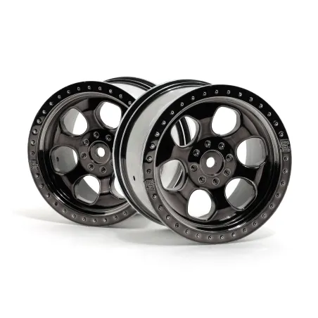 Hpi Racing 6 SPOKE WHEEL BLACK CHROME (83X56MM/2PCS) 3161