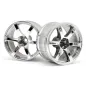 Hpi Racing LP35 WHEEL YOKOHAMA AVS MODEL T6 CHROME (2PCS) 33467