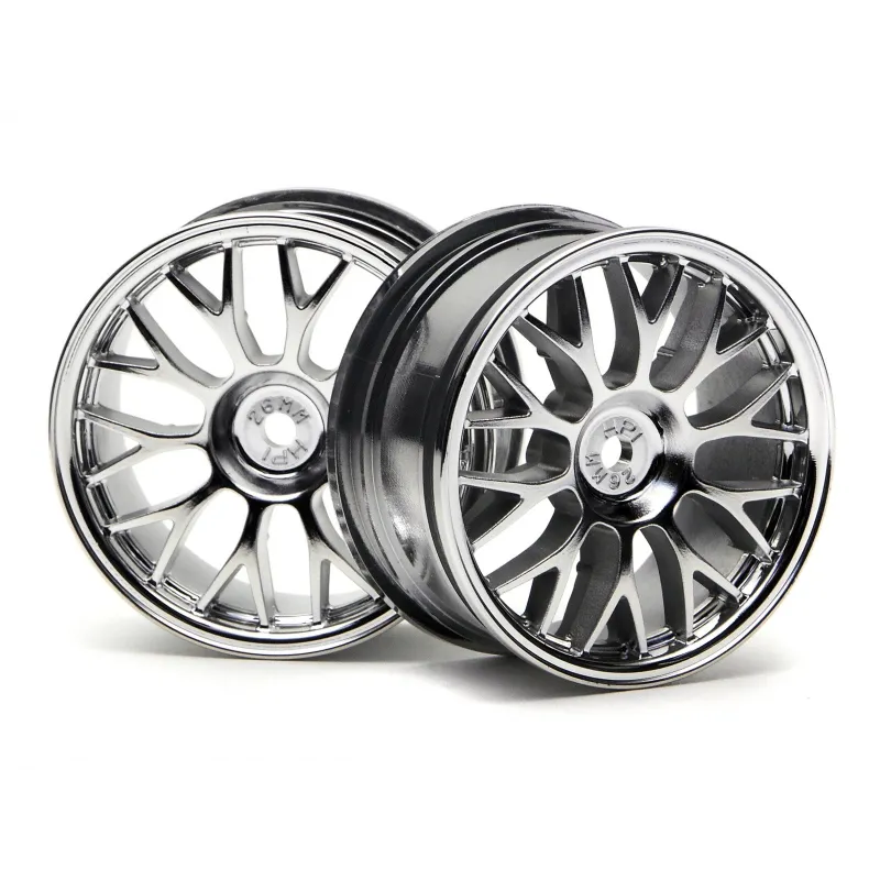 Hpi Racing MESH WHEEL 26MM (CHROME)(1MM OFFSET) 3712