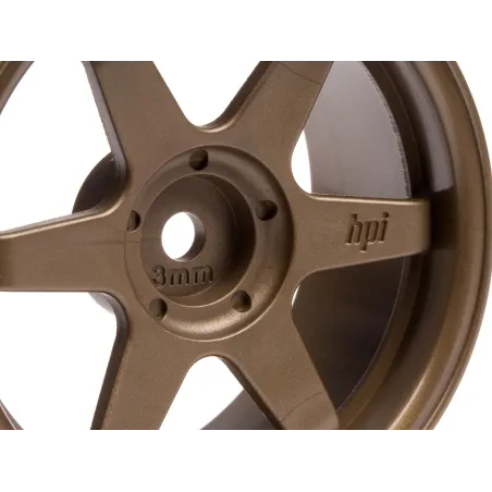 Hpi Racing TE37 WHEEL 26mm BRONZE (3mm OFFSET) 3843