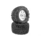 Hpi Racing MOUNTED SUPER MUDDERS TIRE 165x88mm on RINGZ WHEEL SHINY CHROME 4726