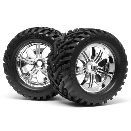 Hpi Racing MOUNTED GOLIATH TIRE 178X97MM ON TREMOR WHEEL CHROME 4728