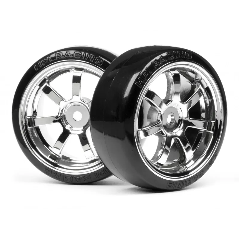 Hpi Racing T-DRIFT TIRE 26MM RAYS 57S-PRO WHEEL CHROME 4739