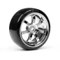 Hpi Racing T-DRIFT TIRE 26MM RAYS 57S-PRO WHEEL CHROME 4739
